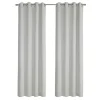 White Faux Suede Blackout Curtain Panel, 108 in.