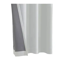 White Faux Suede Blackout Curtain Panel, 63 in.