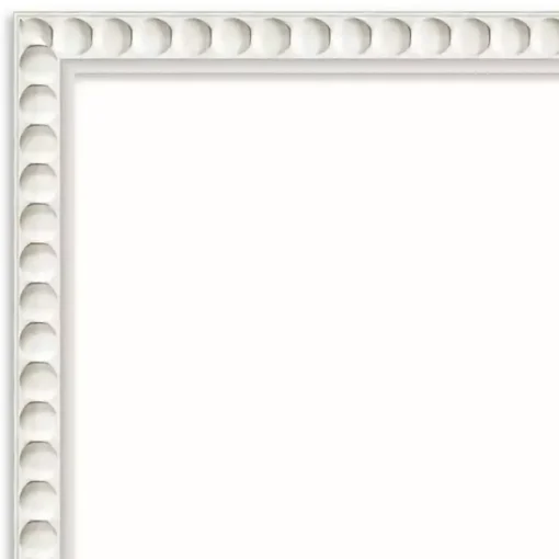 White Floral Bliss Framed Canvas Art Print
