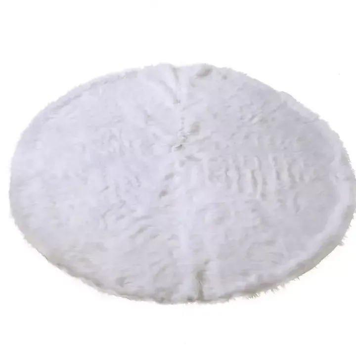 White Fur Christmas Tree Skirt