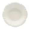 White Glazed Scalloped Ceramic Pasta Bowl