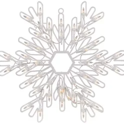 White LED Snowflake Window Silhouette, 15 in.