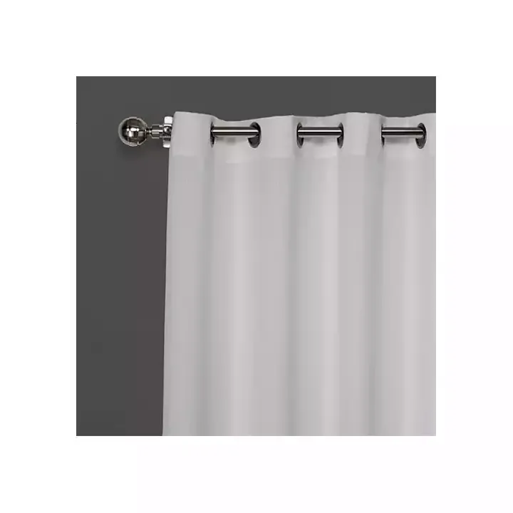 White Lila Curtain Panel Set, 84 in.
