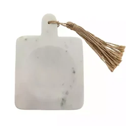 White Marble and Jute Spoon Rest