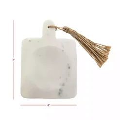 White Marble and Jute Spoon Rest