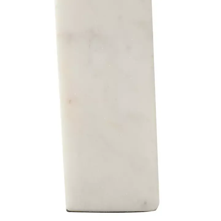 White Marble Arched Bookends, Set of 2