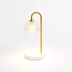 White Marble Base Candle Warmer Lamp