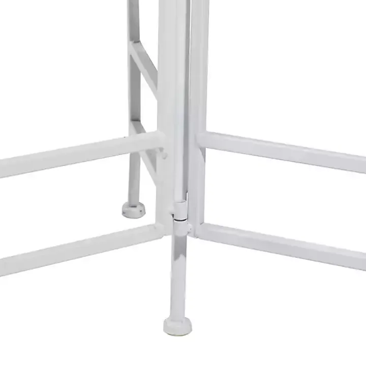 White Metal 3-Tier Plant Stand