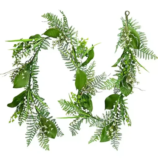 White Mini Flowers Garland