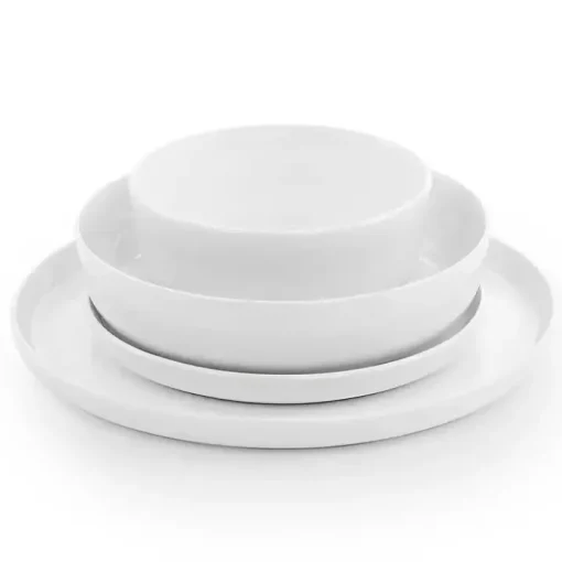 White Modern Ceramic 16-pc. Dinnerware Set