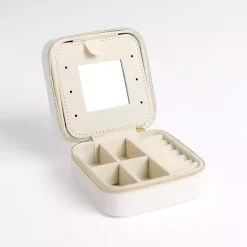 White Monogram C Travel Jewelry Box
