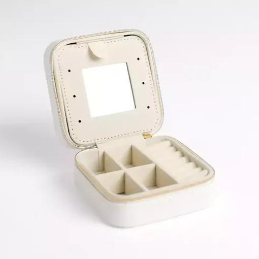 White Monogram C Travel Jewelry Box