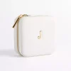 White Monogram J Travel Jewelry Box