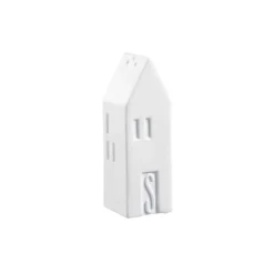 White Porcelain House Shaped Salt & Pepper Shakers
