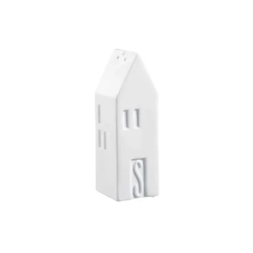 White Porcelain House Shaped Salt & Pepper Shakers