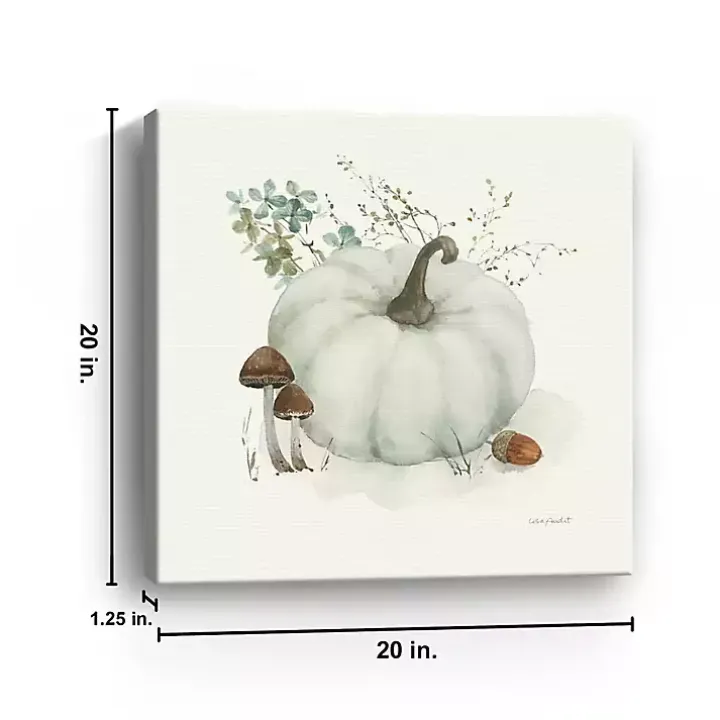 White Pumpkin Canvas Art Print, 20x20 in.