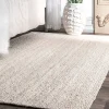 White Reno Woven Area Rug, 3x5