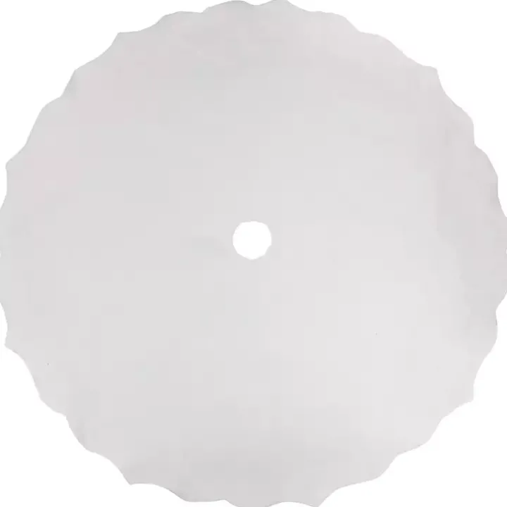 White Scalloped Christmas Tree Skirt, 48 in.
