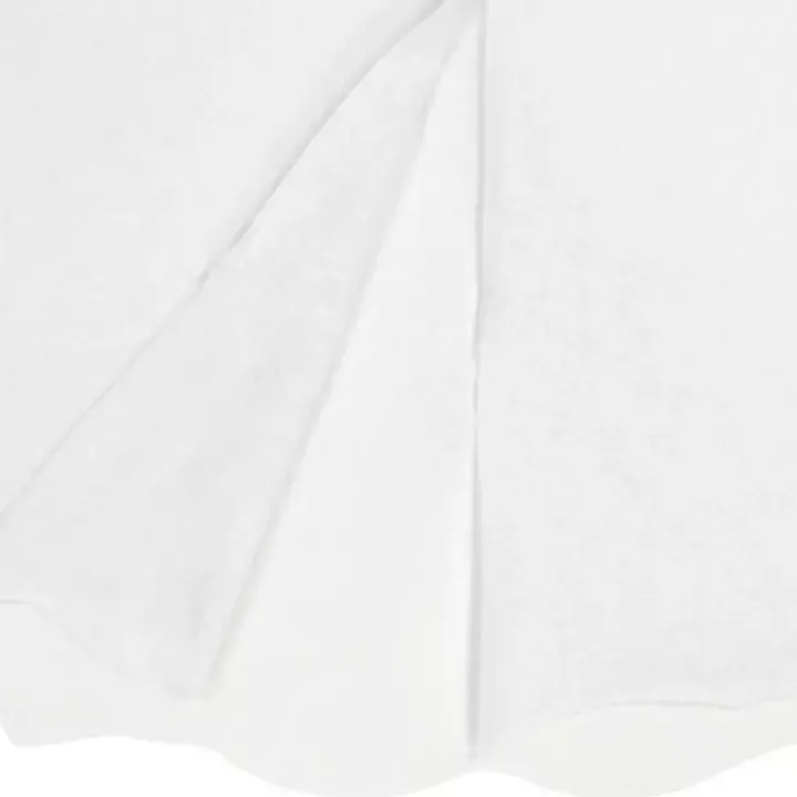 White Scalloped Christmas Tree Skirt, 48 in.