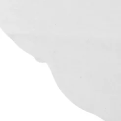 White Scalloped Christmas Tree Skirt, 48 in.