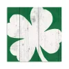 White Shamrock Canvas Art Print