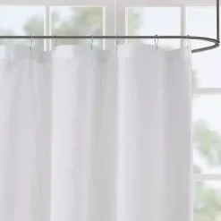 White Sheer Shower Curtain