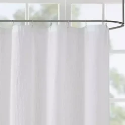 White Sheer Shower Curtain