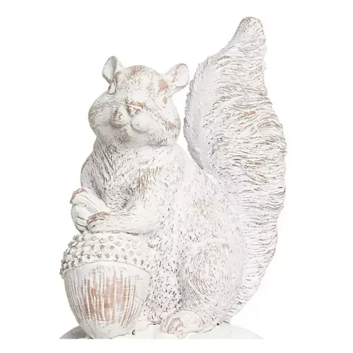 White Squirrel and Pumpkin Statue
