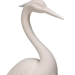 White Standing Egret Statue, 18 in.