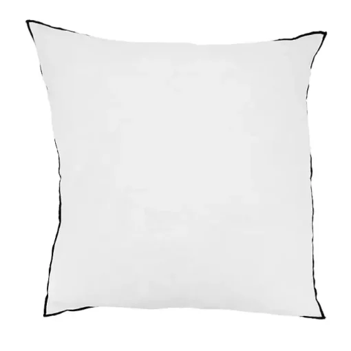 White Stonewashed Stitched Edge Pillow