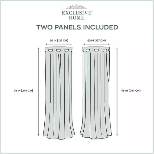White Stripe Sheer Curtain Panel Set, 96 in.
