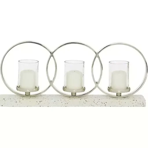 White Terrazzo Candle Holder Runner