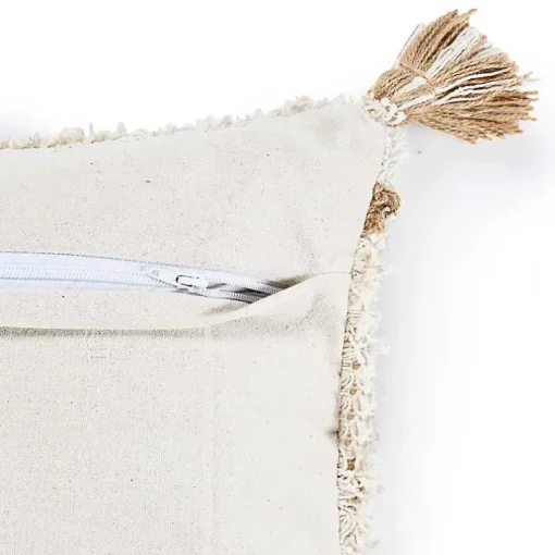 White Textured Diamond Lumbar Pillow