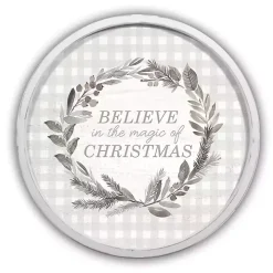 White The Magic of Christmas Round Wall Plaque