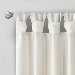 White Twist Top Curtain Panel, 120 in.