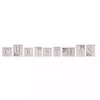 White Wood Christmas Letter Blocks, Set of 9