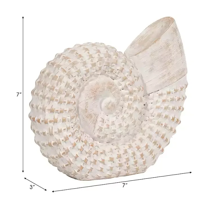 White Woven Seashell Statue