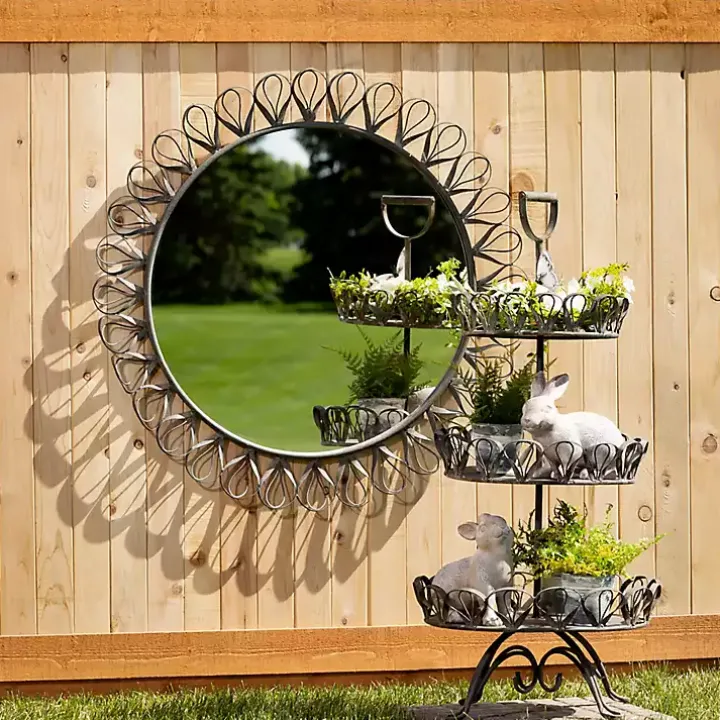 Whitewash Floral Boho Bunny Figurines, Set of 2