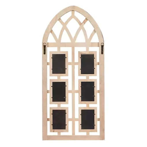 Whitewash Window Arch 6-Opening Collage Frame
