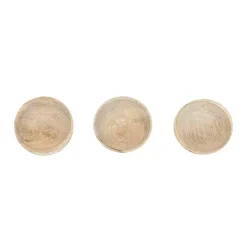 Whitewash Wood Pinch Bowls, Set of 3