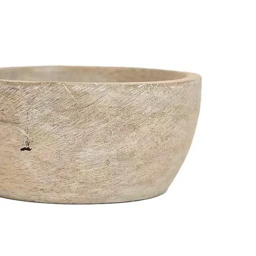 Whitewash Wood Pinch Bowls, Set of 3