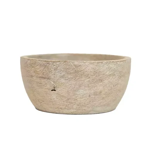 Whitewash Wood Pinch Bowls, Set of 3