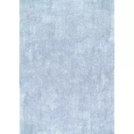 Whitlow Blue Shag Washable Area Rug, 6x9