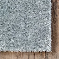 Whitlow Blue Shag Washable Area Rug, 6x9