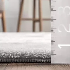 Whitlow Silver Shag Washable Area Rug, 6x9