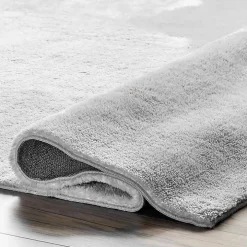 Whitlow Silver Shag Washable Area Rug, 6x9