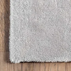 Whitlow Silver Shag Washable Area Rug, 6x9