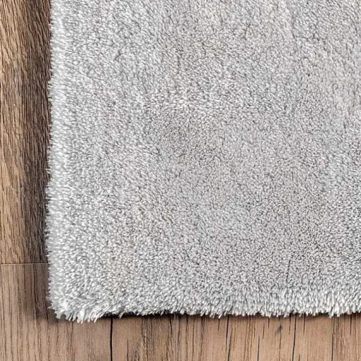 Whitlow Silver Shag Washable Area Rug, 6x9