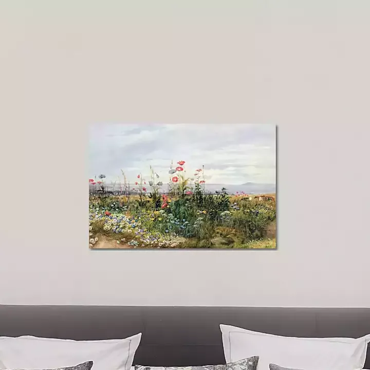 Wildflower With a View Canvas Art Print