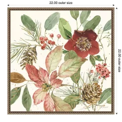 Winter Blooms Framed Canvas Art Print